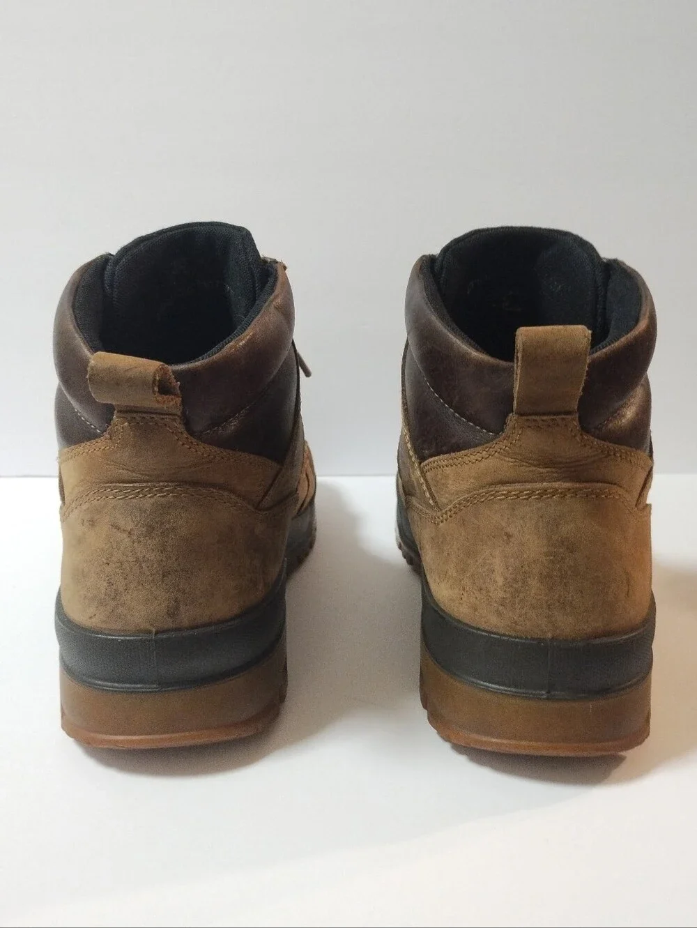 ECCO Track 6 Goretex Boots Brown Leather Lace Up Waterproof Size 47 US 13